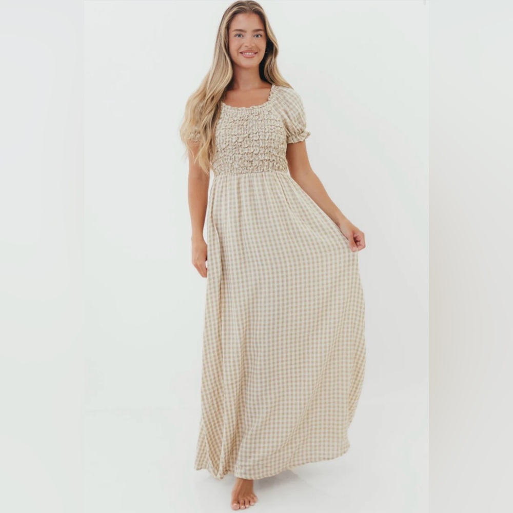 Worth Collective Gingham Maxi Dress